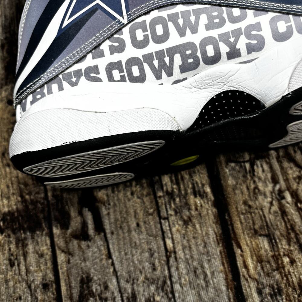 Size 10- Custom Shoes Design Dallas Cowboys NFL Printed Mens AJ 13 Sneakers - Picture 10 of 11
